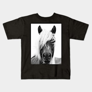 Wild Horses, Horse print, Horse art, Wall art, Wall decor, Trendy print, Animal print, Interior Kids T-Shirt